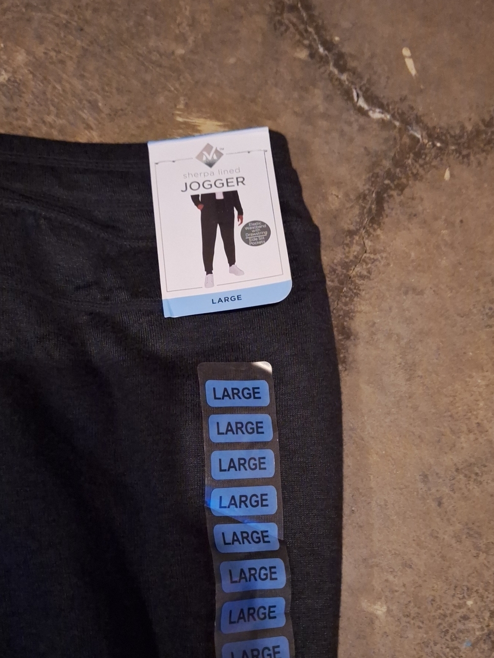 Sherpa Lined Jogger Sweatpants - Black